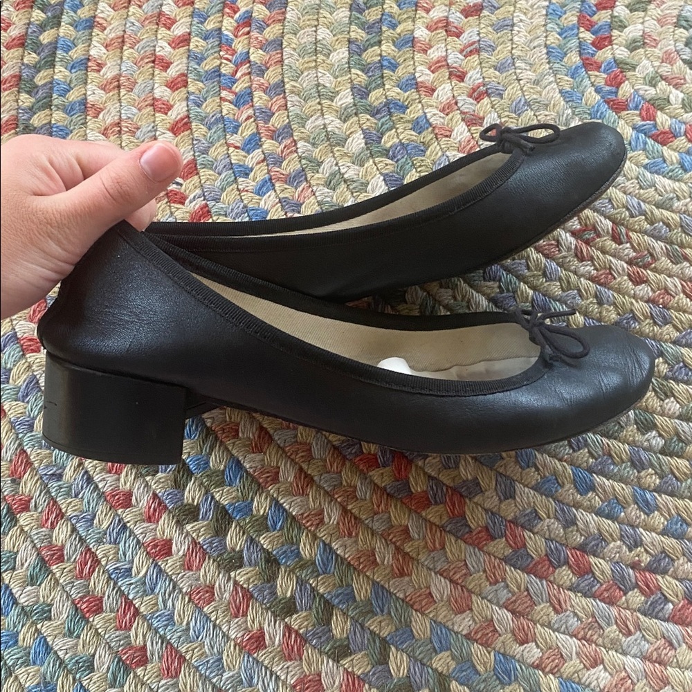 Repetto Camille ballet pumps heel in black leather nappa size 40.5 (9.5) - Picture 7 of 14